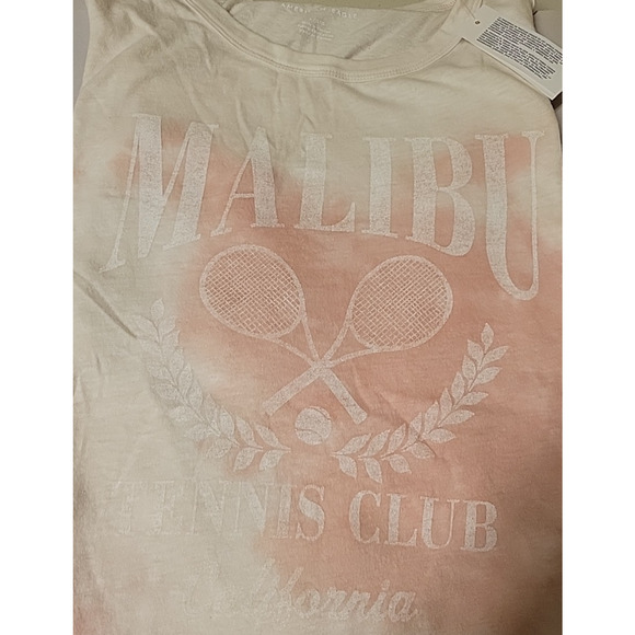 New American Eagle T-Shirt Tie-Dye Malibu‎ Tennis Club Summer Women’s Size L - Picture 2 of 9
